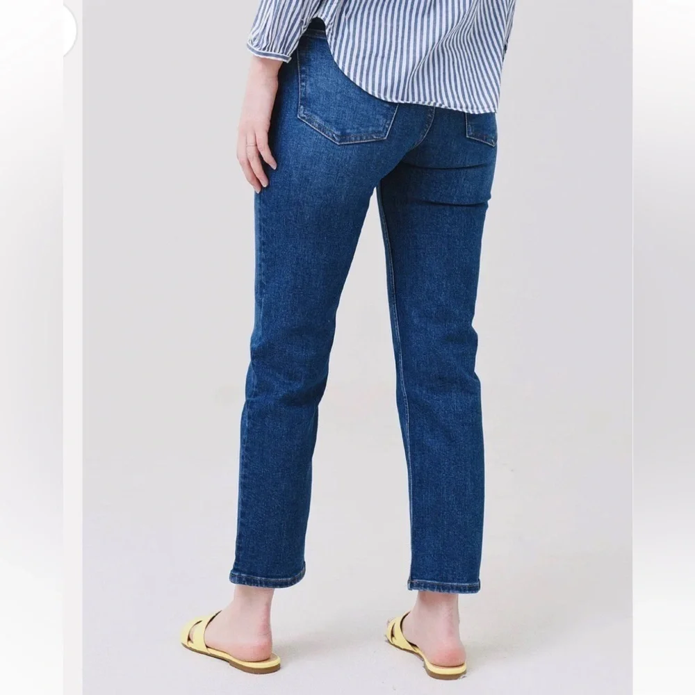 RE/DONE 70s Mid Rise Stove Pipe Jeans Royal Fade Casual Denim Women’s 28